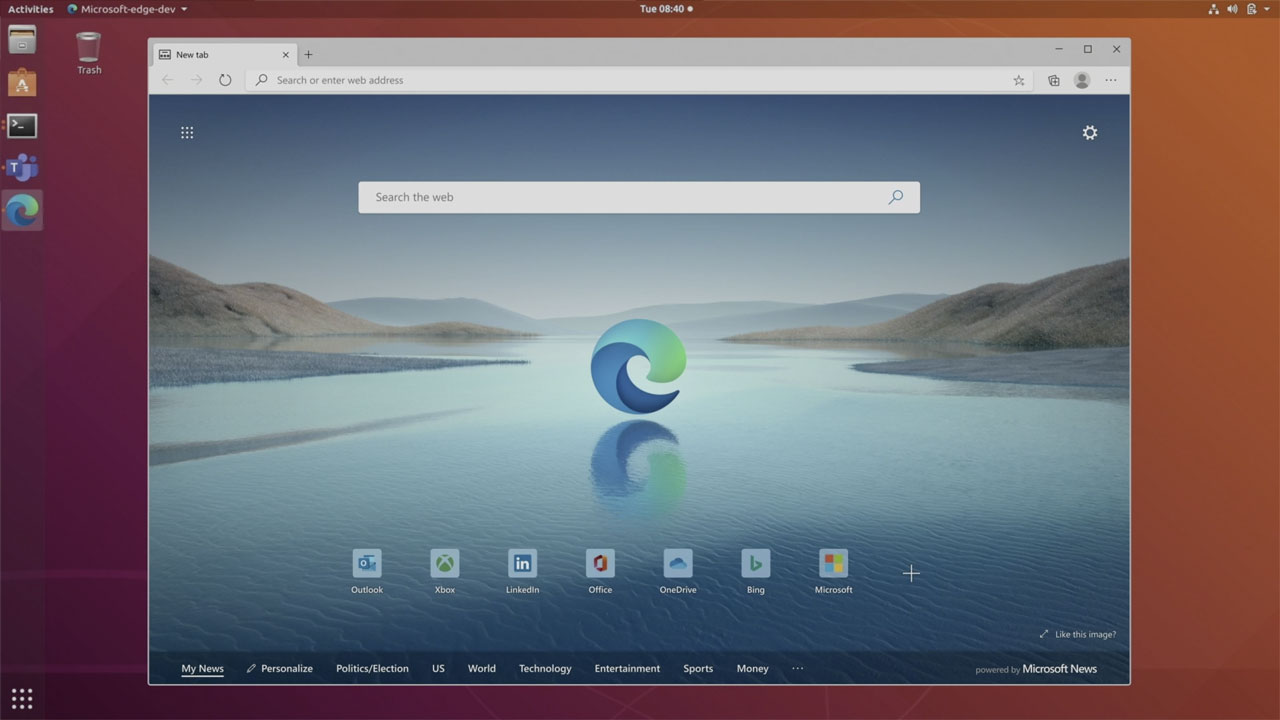 Microsoft Edge on ubuntu 18.04 LTS