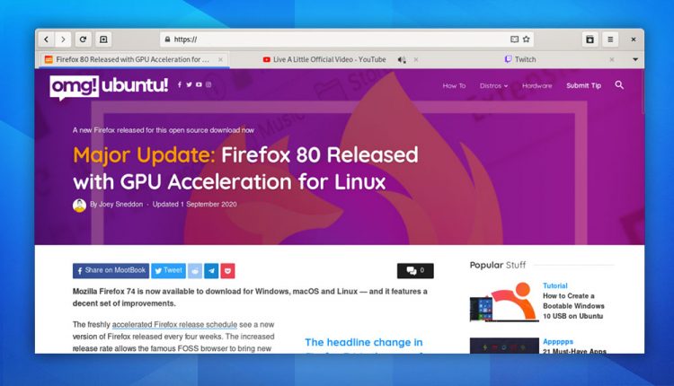 GNOME 3.38: web
