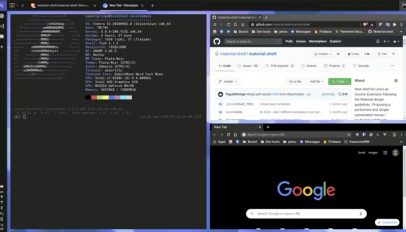 Material Shell GNOME Extension Screenshot