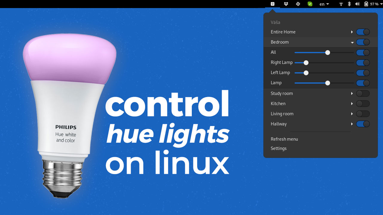 bomuld oxiderer fordampning Control Philips Hue Lights on Ubuntu with this GNOME Extension - OMG!  Ubuntu!
