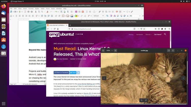 Ubuntu 20.10: Applications