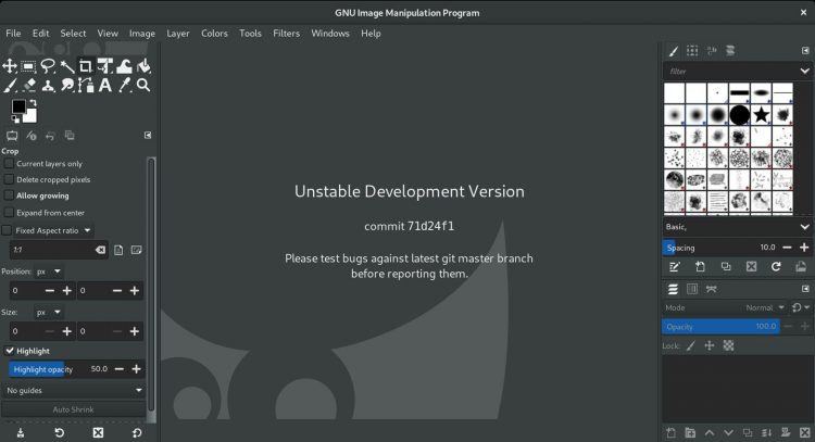 GIMP 2.99.2 screenshot