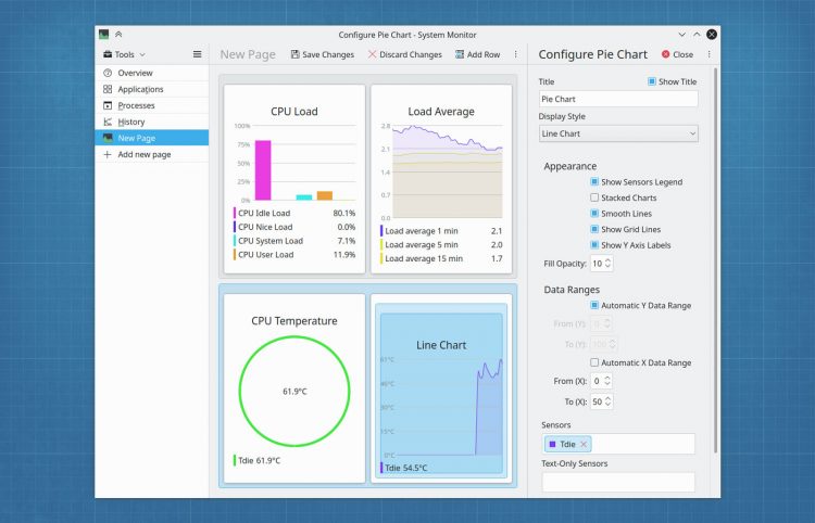 plasma system monitor custom page