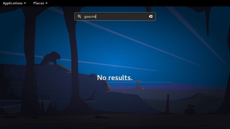 screenshot of gnome shell applications search