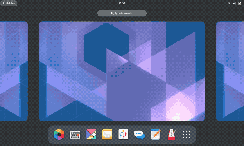 GNOME 40 Gif
