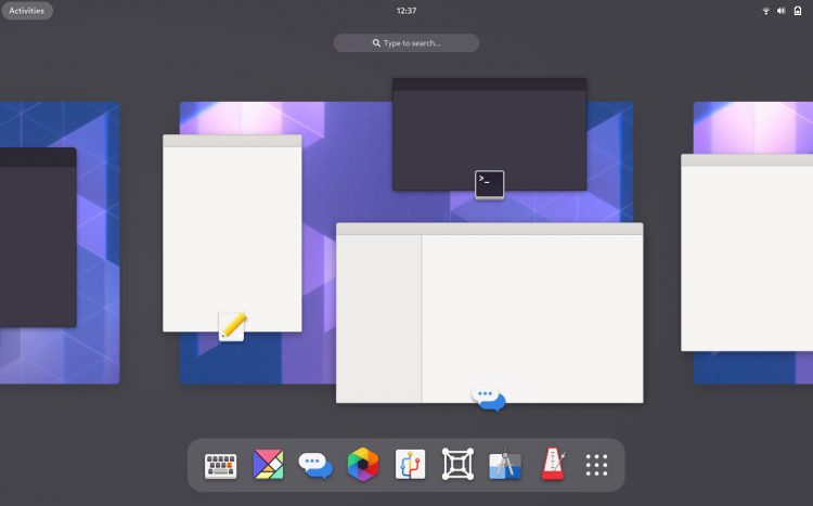 gnome 40 activities redesign