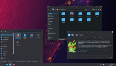 KDE Plasma 5.21 with the new Milky Way Wallpaper