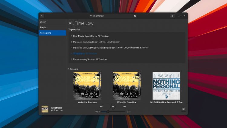 GTK Spotify app screenshot 2