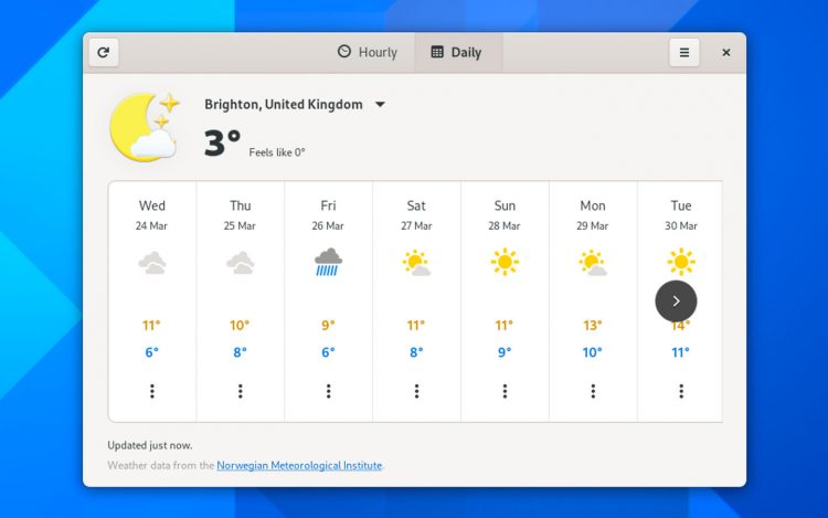 GNOME weather 40
