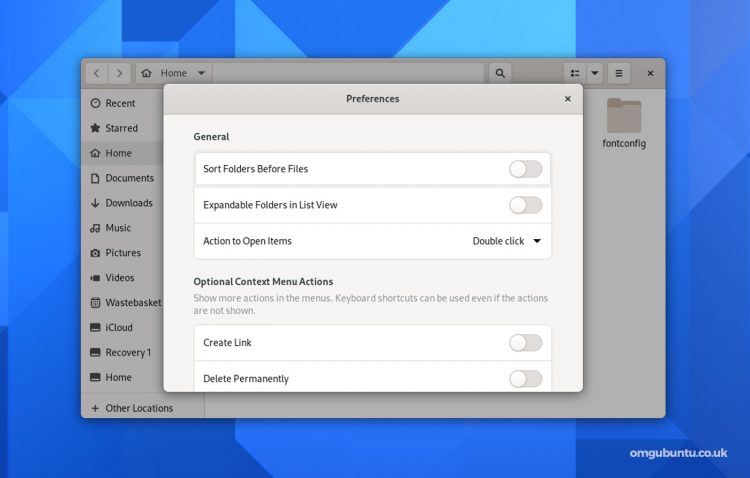 nautilus new preferences