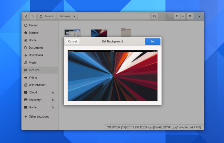 nautilus wallpaper setting