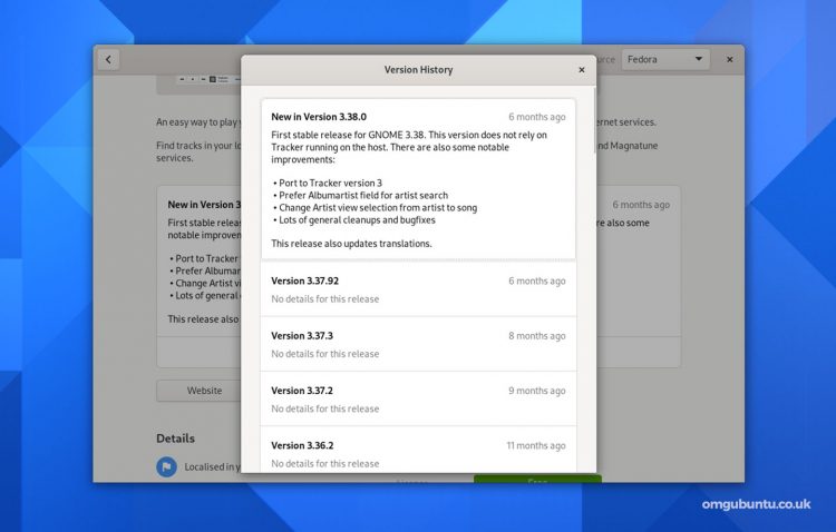 GNOME Software version history