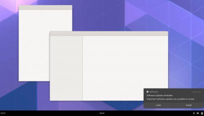 GNOME bottom bar mockup social