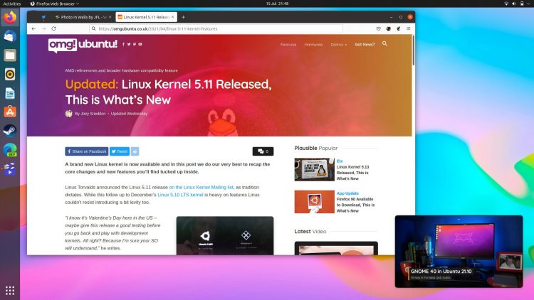 Clapper GTK app in always on top mode
