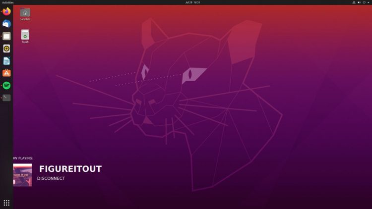 screenshot of now clocking Conky script on Ubuntu 20.04 LTS