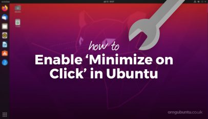 how to minimize on click in ubuntu