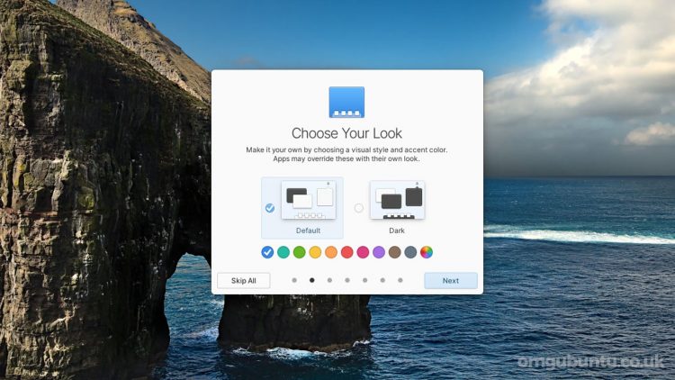 elementary OS 6 screenshot - choose your look screen