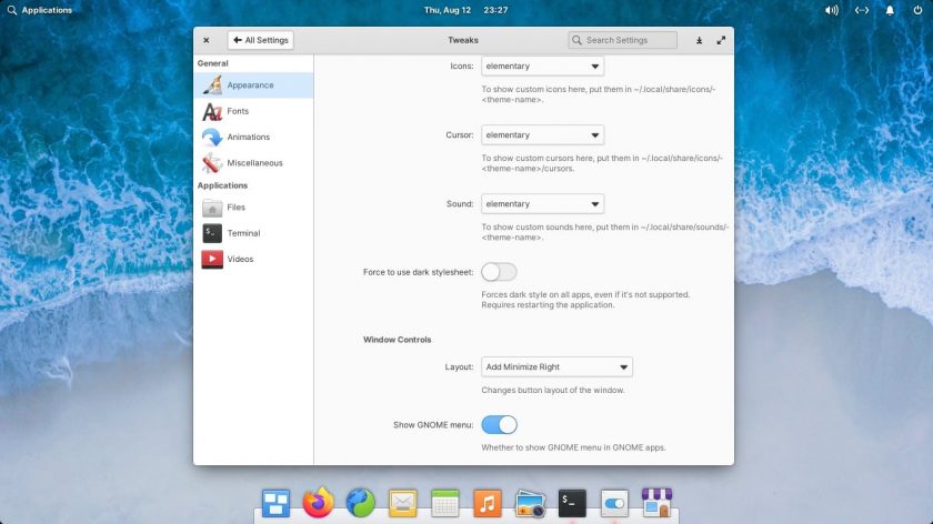 screenshot of Pantheon Tweaks