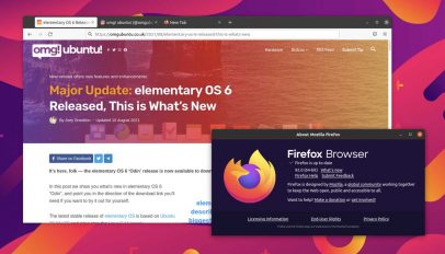 a screenshot showing the firefox 92 release on the ubuntu dektop