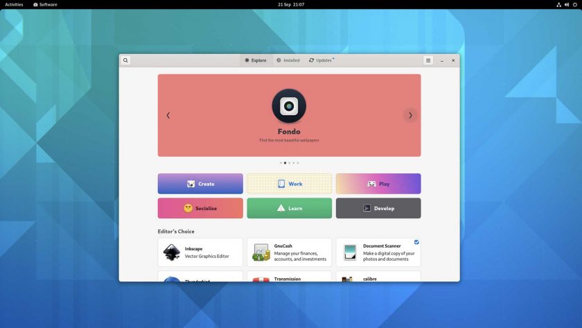 GNOME 41 software screenshot