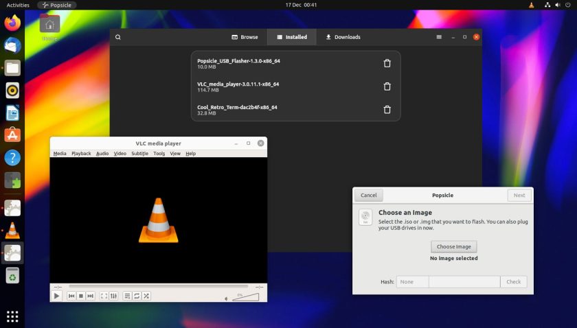 a screenshot of AppImages running on Ubuntu 21.10