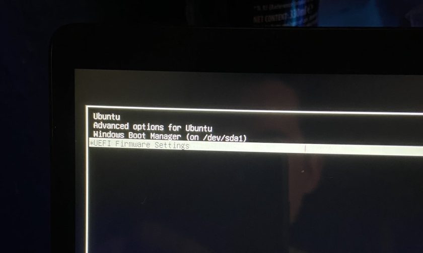 Grub on laptop