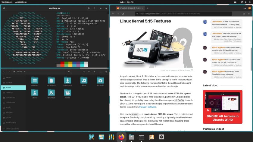 pop os 21.10 auto tiling