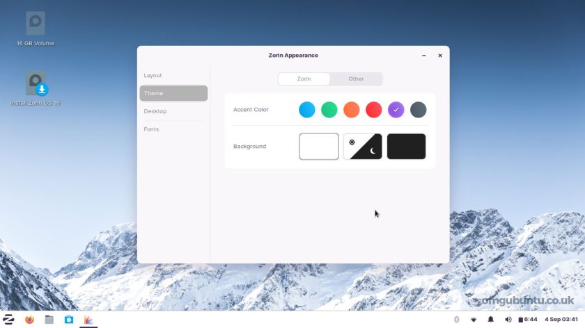 Zorin OS Appearance App