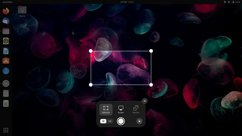 GNOME 42 new screenshot tool