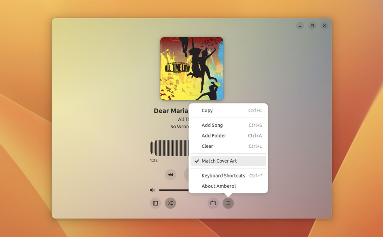 amberol recolouring ui option