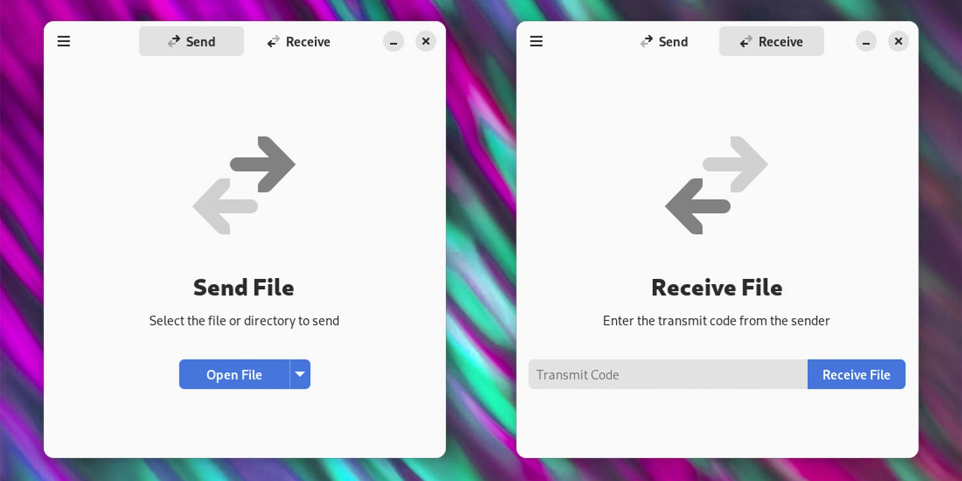 screenshots of Warp GTK4 app