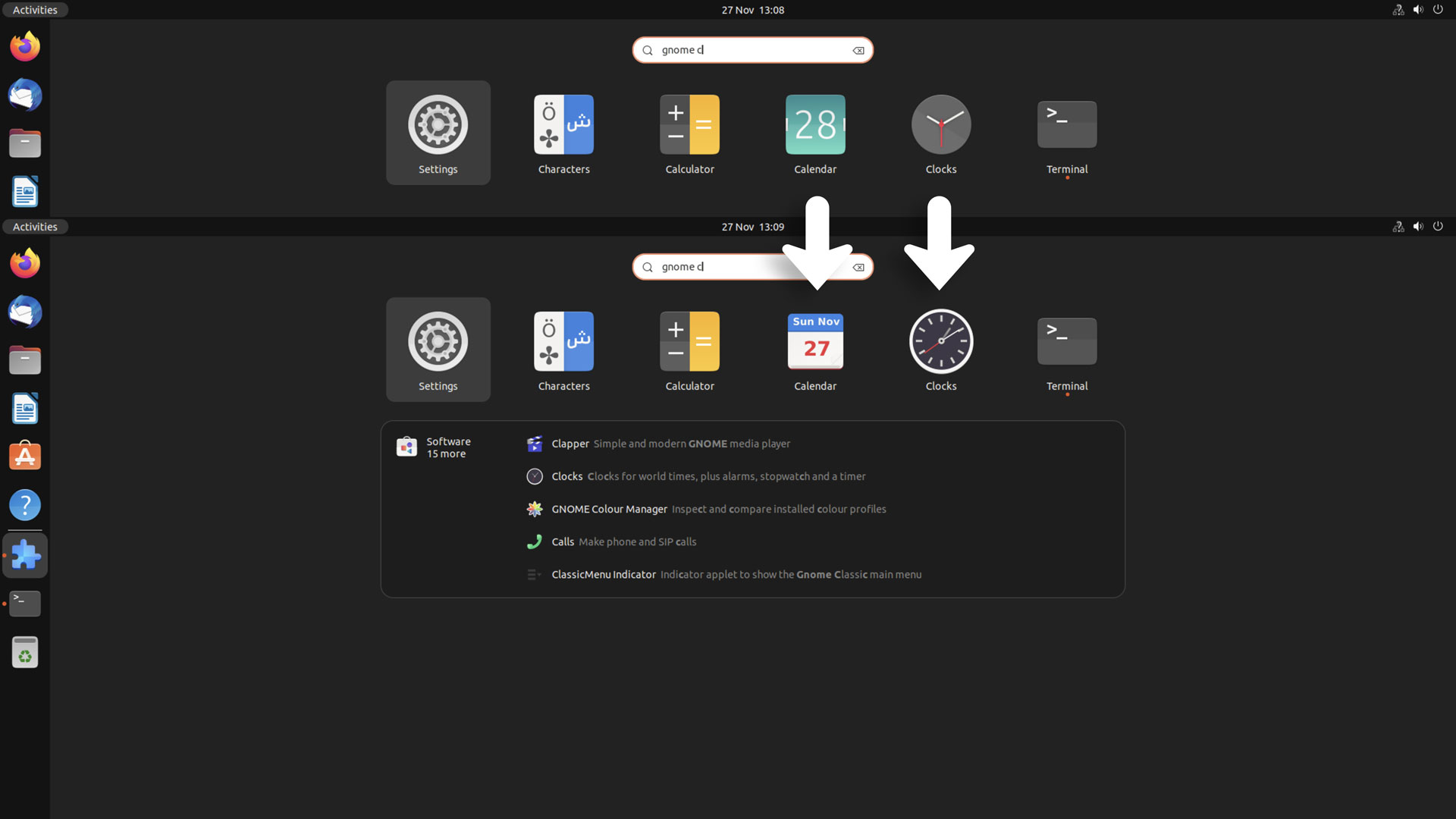 GNOME shell dynamic icons for clock and calendar