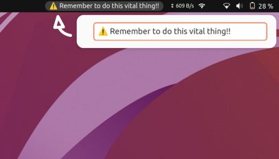 one thing text gnome extension