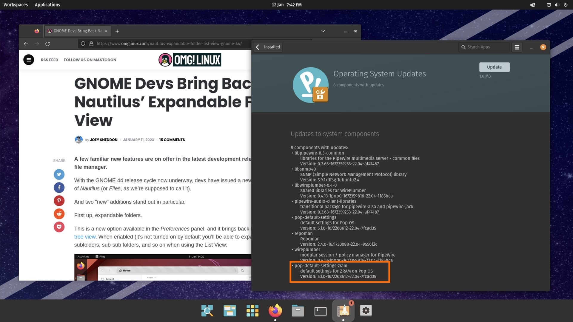 pop!_os zram update