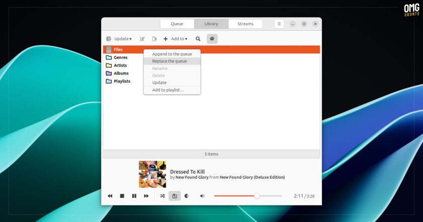 Ymuse MPD App Library view
