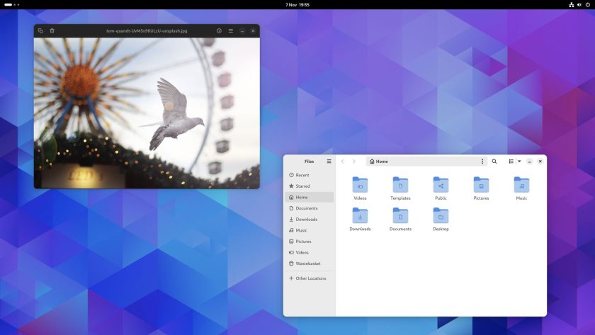 Fedora 39's new image viewer and Files app