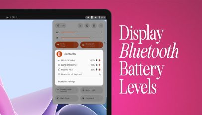 display bluetooth battery levels