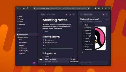 Superlist web app running on Fedora