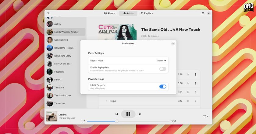 GNOME Music 46 is looking good with libadwaita