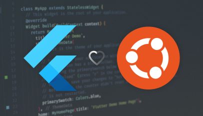 Flutter and Ubuntu logos