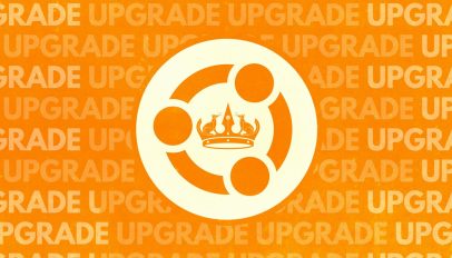 Ubuntu logo with 24.04 LTS mascot with upgrade wording on background.