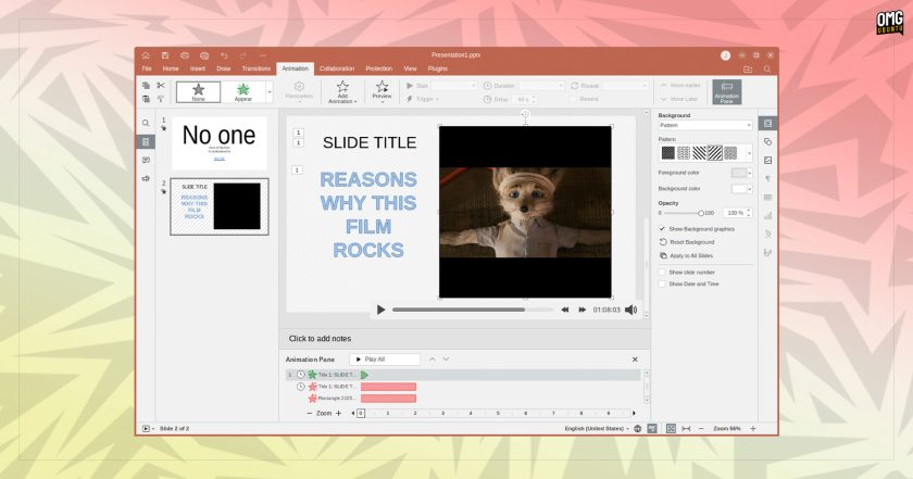 New animation pane in ONLYOFFICE Presentation Editor v8.1