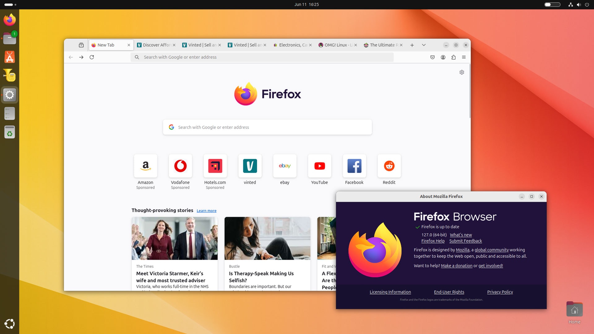 Mozilla Firefox 127 running on Ubuntu 24.04 LTS