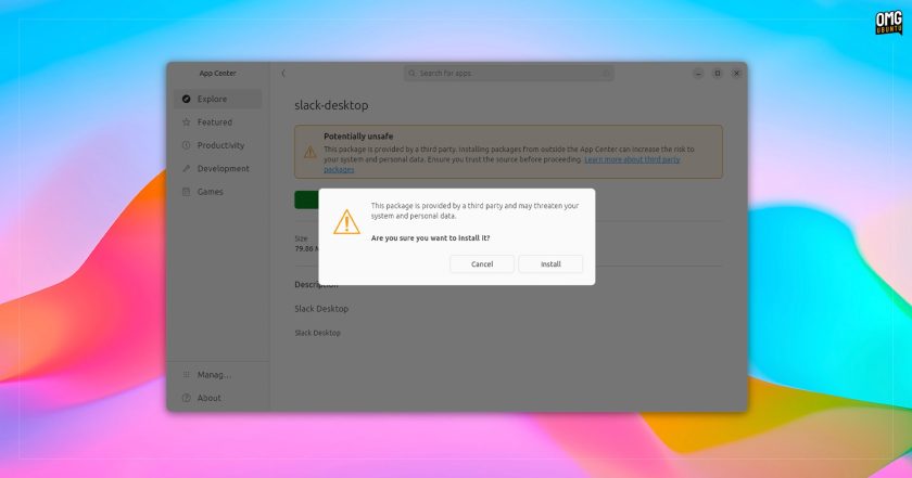Confirmation of DEB install in Ubuntu 24.04 LTS App Center