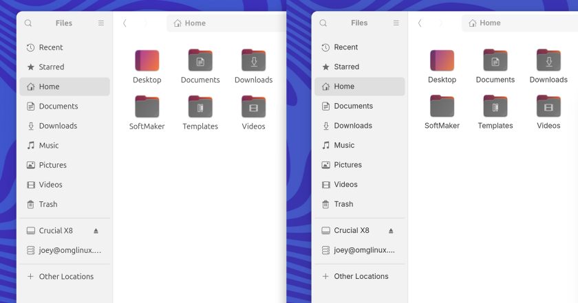 Ubuntu font (left) and Inter (right) side-by-sude