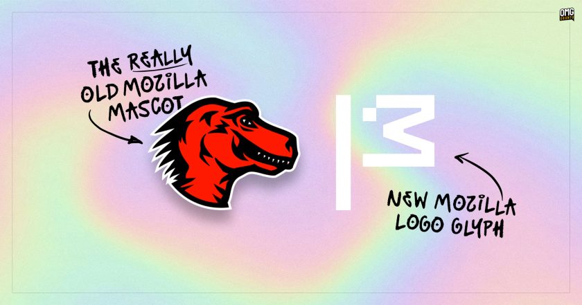 Classic Mozilla red dinosaur logo is echoed in the new 2024 icon