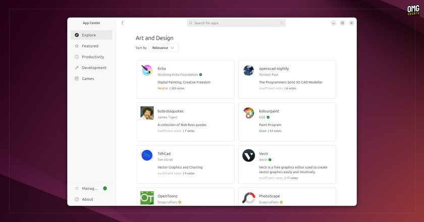 App Center Art & Design section