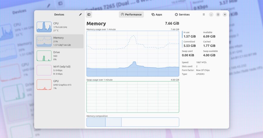 Expanded memory info in Mission Center 0.6