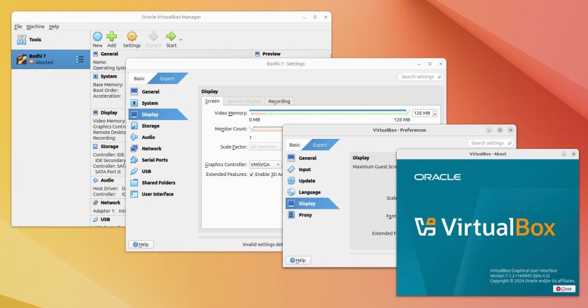 VirtualBox 7.1 UI