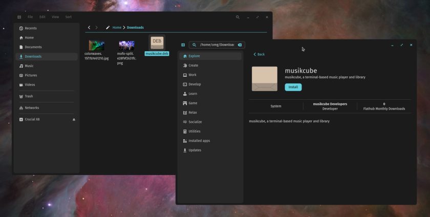 COSMIC Store now supports installing local DEBs